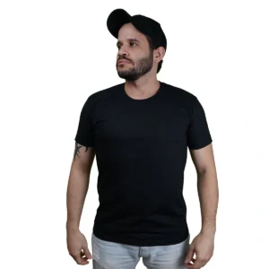 Camiseta Masculina Básica Lisa Algodão Premium Abuzze