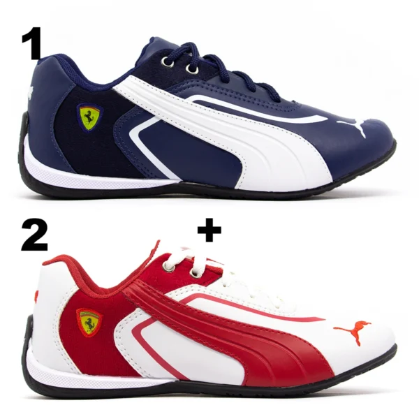 kit 2 Tênis Pu Ferrari - Imagem 11
