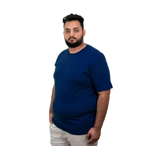 Kit 7 Camisas Plus Size Masculina Lisa Algodão Premium - Imagem 7