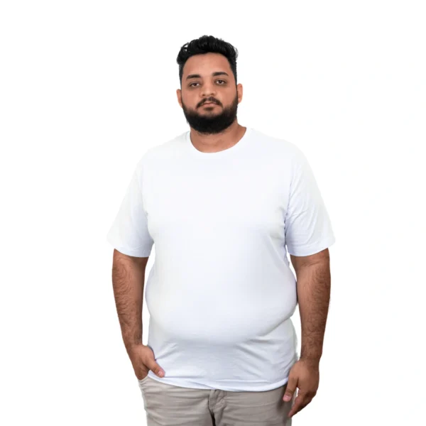 Kit 3 Camisas Plus Size Masculina Lisa Algodão Premium - Imagem 2