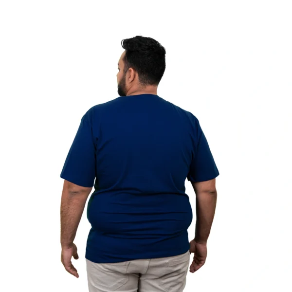 Kit 7 Camisas Plus Size Masculina Lisa Algodão Premium - Imagem 8